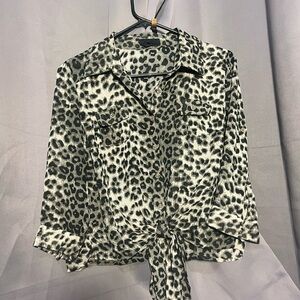 MINE Animal Print Blouse